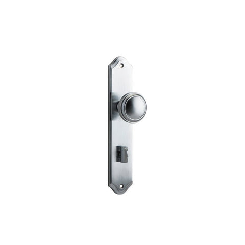 IVER Paddington Door Knob On Shouldered Backplate | Privacy Lever Set Only | 9 Finishes - Brushed Chrome