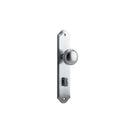 IVER Paddington Door Knob On Shouldered Backplate | Privacy Lever Set Only | 9 Finishes - Brushed Chrome