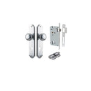 IVER Cambridge Door Knob On Shouldered Backplate | Entrance Kit (Key/Key) | 9 Finishes - Brushed Chrome