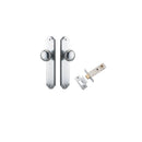 IVER Cambridge Door Knob On Shouldered Backplate | Passage Kit | 9 Finishes - Brushed Chrome