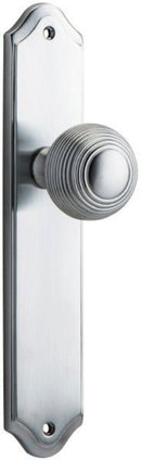 IVER Guildford Door Knob On Shouldered Backplate | Passage Lever Set Only | 9 Finishes - Brushed Chrome