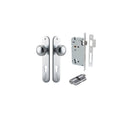 IVER Paddington Door Knob On Oval Backplate | Entrance Kit (Key/Key) | 9 Finishes - Brushed Chrome
