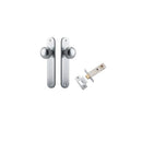 IVER Paddington Door Knob On Oval Backplate | Passage Kit | 9 Finishes - Brushed Chrome