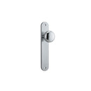 IVER Cambridge Door Knob On Oval Backplate | Passage Lever Set Only | 9 Finishes - Brushed Chrome