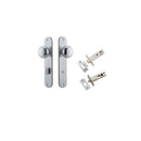 IVER Cambridge Door Knob On Oval Backplate | Separate Privacy Kit | 9 Finishes - Brushed Chrome