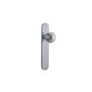 IVER Guildford Door Knob On Oval Backplate | Passage Lever Set Only | 9 Finishes - Brushed Chrome