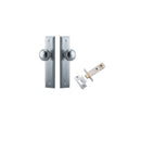 IVER Paddington Door Knob On Stepped Backplate | Passage Kit | 9 Finishes - Brushed Chrome
