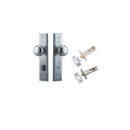 IVER Cambridge Door Knob On Stepped Backplate | Separate Privacy Kit | 9 Finishes - Brushed Chrome
