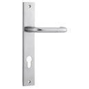 IVER Oslo Lever Door Handle On Rectangular Backplate | Entrance Lever Set Only | 9 Finishes - Brushed Chrome