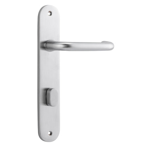Iver Oslo Lever Door Handle On Oval Backplate - primehardware