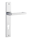 Iver Baltimore Return Door Lever Handle On Rectangular Backplate - primehardware