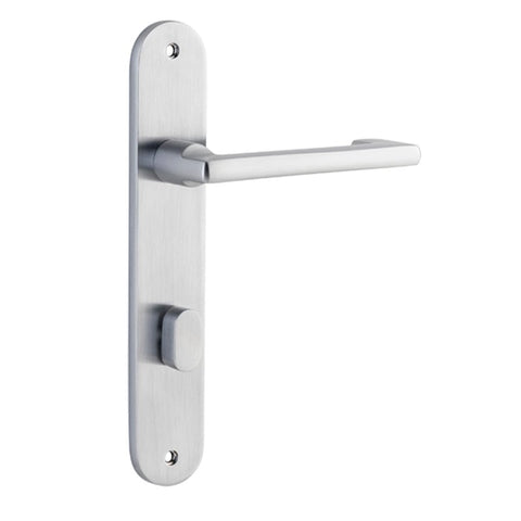 Iver Baltimore Return Door Lever Handle On Oval Backplate - primehardware
