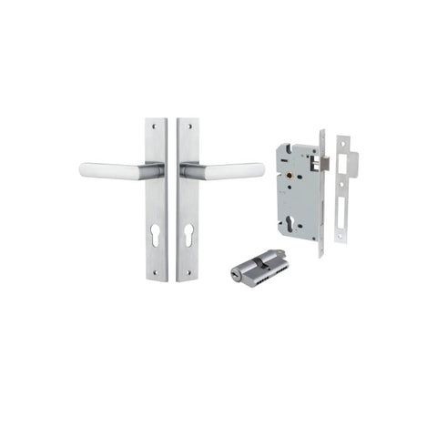 Iver Osaka Door Lever Handle On Rectangular Backplate - primehardware