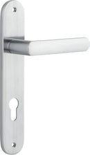 IVER Osaka Door Lever Handle On Oval Backplate | Entrance Lever Set Only | 6 Finishes - Brushed Chrome