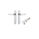 IVER Osaka Door Lever Handle On Oval Backplate | Passage Kit | 6 Finishes - Brushed Chrome