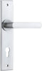 Iver Osaka Door Lever Handle On Chamfered Backplate - primehardware