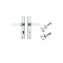 Iver Osaka Door Lever on Rectangular Backplate — Privacy Set (Separate) | Separate Privacy Kit | 6 Finishes - Brushed Chrome