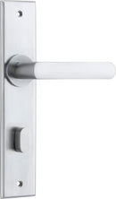 Iver Osaka Door Lever on Rectangular Backplate | Privacy Lever Set Only | 6 Finishes - Brushed Chrome