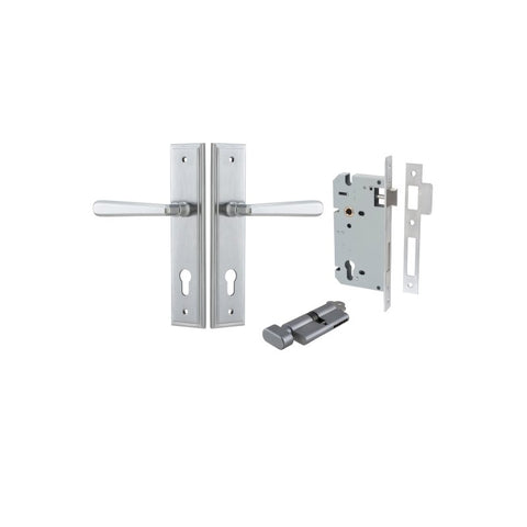 Iver Copenhagen Door Lever Handle On Stepped Backplate - primehardware