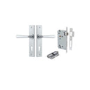 Iver Copenhagen Door Lever on Chamfered Backplate — Entrance Kit — Key/Key