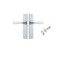Iver Copenhagen Door Lever on Chamfered Backplate — Passage Kit