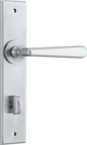 Iver Copenhagen Door Lever Handle On Chamfered Backplate - primehardware