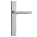 IVER Helsinki Door Lever Handle On Rectangular Backplate | Passage Lever Set Only | 7 Finishes - Brushed Chrome