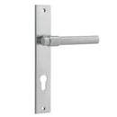 IVER Helsinki Door Lever Handle On Rectangular Backplate | Entrance Lever Set Only | 7 Finishes - Brushed Chrome