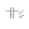 Iver Helsinki Door Lever Handle On Rectangular Backplate - primehardware