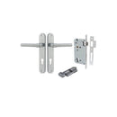 Iver Helsinki Solid Brass Door Lever on Oval Backplate | Entrance Kit (Key/Thumb) | 7 Finishes - Brushed Chrome