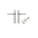 Iver Helsinki Solid Brass Door Lever on Oval Backplate | Passage Kit | 7 Finishes - Brushed Chrome