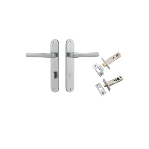 Iver Helsinki Door Lever Handle On Oval Backplate - primehardware