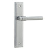 Iver Helsinki Door Lever Handle On Stepped Backplate - primehardware