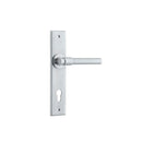 Iver Helsinki Door Lever Handle On Chamfered Backplate - primehardware