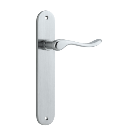 Iver Stirling Door Lever Handle On Oval Backplate - primehardware