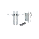 Iver Stirling Solid Brass Door Lever on Oval Backplate | Entrance Kit (Key/Thumb) | 8 Finishes - Brushed Chrome