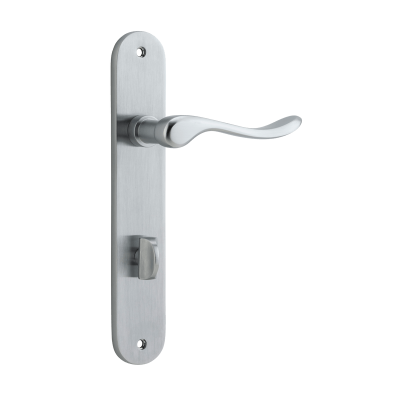 Iver Stirling Door Lever Handle On Oval Backplate - primehardware