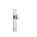 IVER Cambridge Door Knob On Chamfered Backplate | Passage Lever Set Only | 9 Finishes - Matt Black