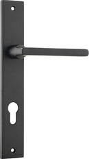 IVER Baltimore Door Lever Handle On Rectangular Backplate | Entrance- Lever Only | 7 Finishes - Matt Black
