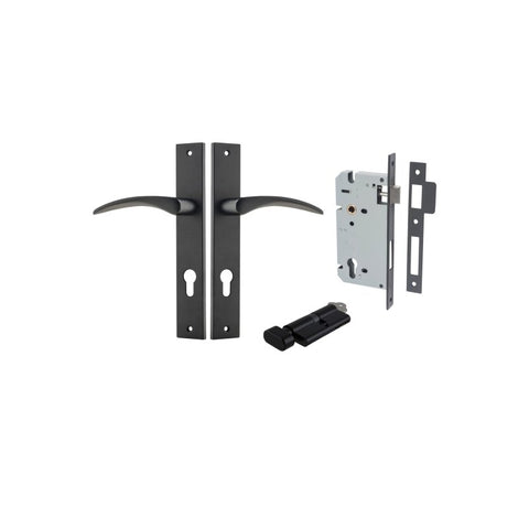 Iver Oxford Door Lever Handle On Rectangular Backplate - primehardware