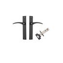 IVER Oxford Door Lever Handle On Rectangular Backplate | Passage Kit | 4 Finishes - Matt Black