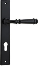 IVER Verona Door Lever Handle On Rectangular Backplate | Entrance Lever Set Only | 9 Finishes - Matt Black