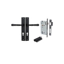 IVER Verona Door Lever Handle On Rectangular Backplate | Entrance Kit (Key/Key) | 9 Finishes - Matt Black