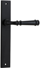 IVER Verona Door Lever Handle On Rectangular Backplate | Passage Lever Set Only | 9 Finishes - Matt Black