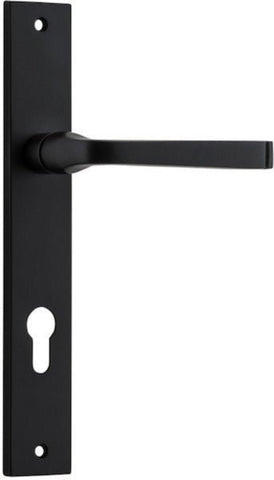 Iver Annecy Door Lever Handle On Rectangular Backplate - primehardware