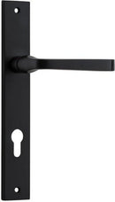 IVER Annecy Door Lever Handle On Rectangular Backplate | Entrance Lever Set Only | 9 Finishes - Matt Black