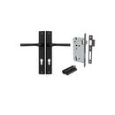 IVER Annecy Door Lever Handle On Rectangular Backplate | Entrance Kit (Key/Key) | 9 Finishes - Matt Black