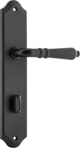 IVER Sarlat Lever Door Handle On Shouldered Backplate | Privacy Lever Set Only | 10 Finishes - Matt Black