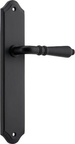 IVER Sarlat Lever Door Handle On Shouldered Backplate | Passage Lever Set Only | 10 Finishes - Matt Black