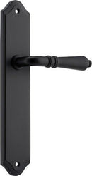 IVER Sarlat Lever Door Handle On Shouldered Backplate | Passage Lever Set Only | 10 Finishes - Matt Black